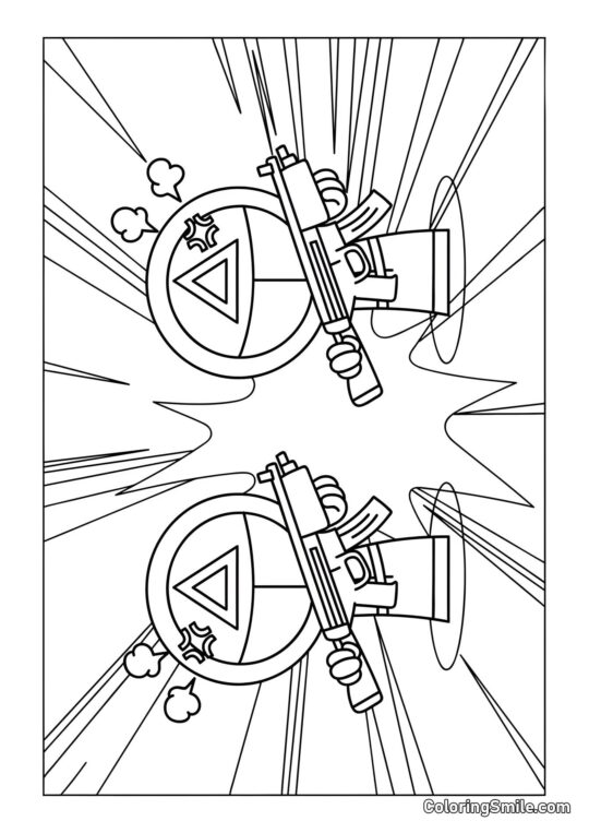 Sprunki i Squid Game Stil - Farvelægningsside