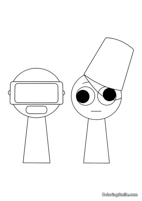 Sprunki Garnold og Brud - Farvelægningsside