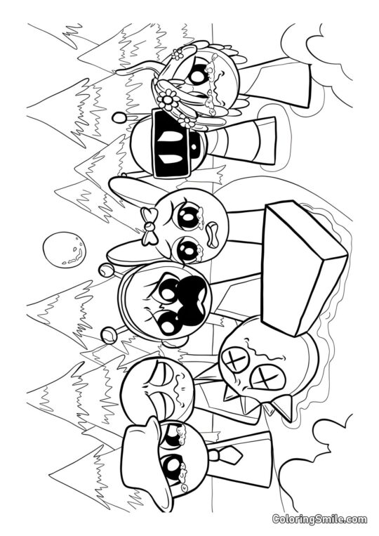 Sprunki Grædende - Farvelægningsside