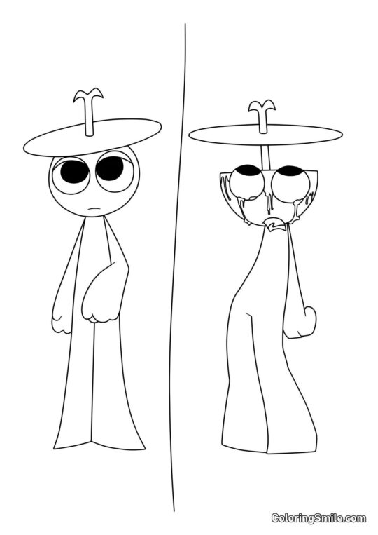 Normal og Skræmmende Sprunk Klyukr - Farvelægningsside