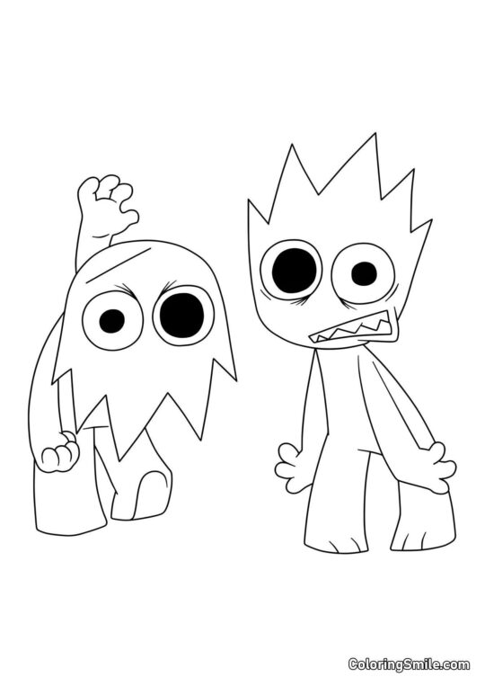 Sprunk OVAKS i Forskellige Tilstande - Farvelægningsside