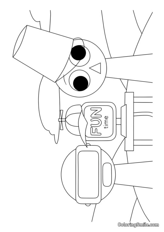 Tid til at Have Det Sjovt med Sprunki - Farvelægningsside