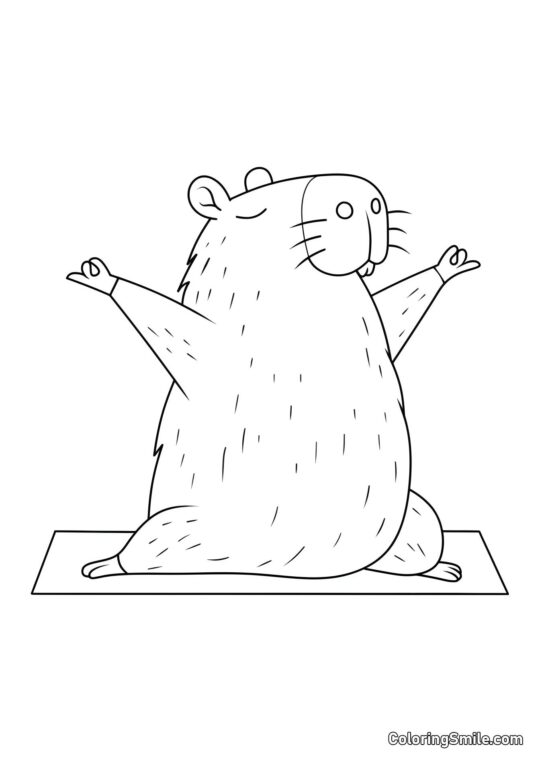 Yoga Capybara - Farvelægningsside