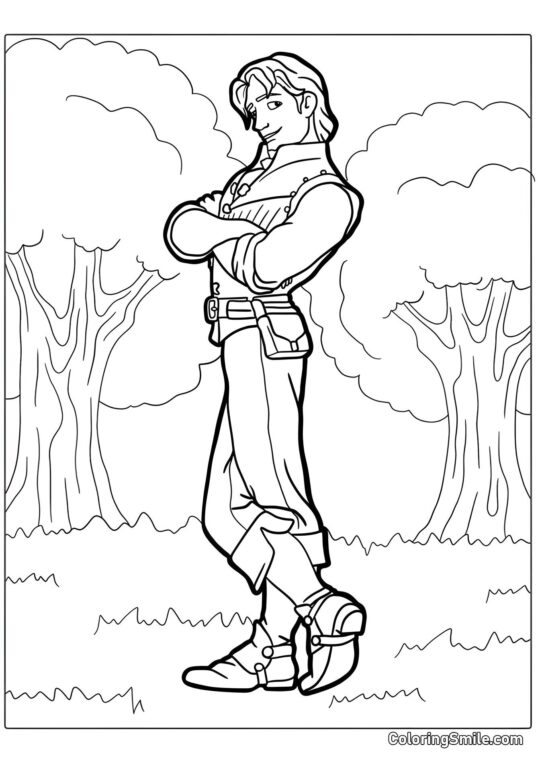 Eugene Venter på Rapunzel Eugene Venter på Rapunzel - Farvelægningsside