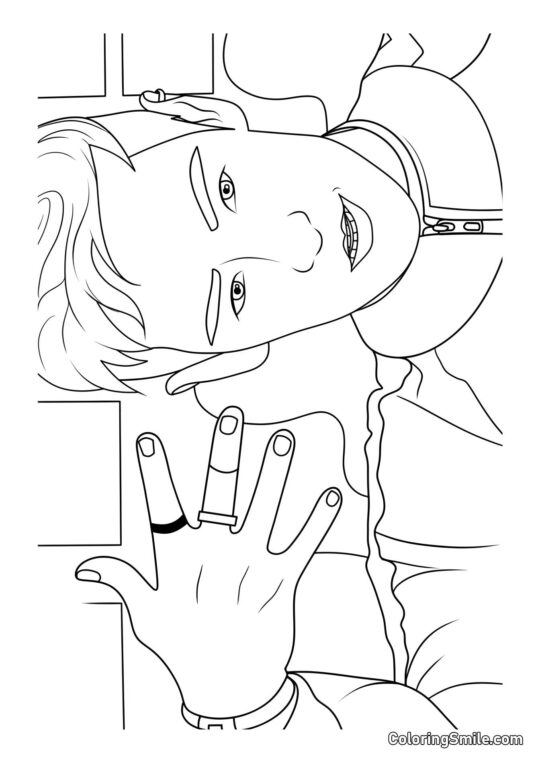 Thanos fra Squid Game 2 - Farvelægningsside