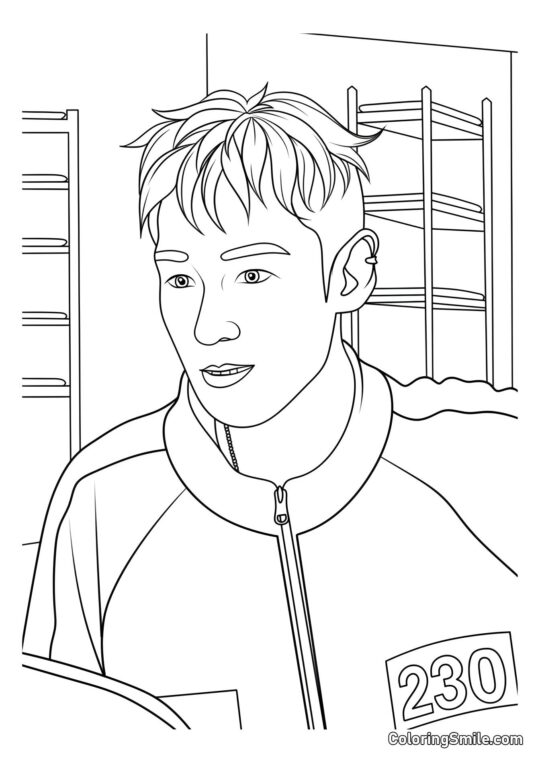 Spiller 230 (Thanos) fra Squid Game 2 - Farvelægningsside