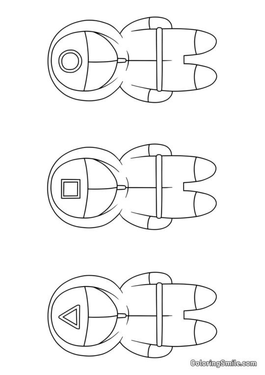 Sikkerhed fra Squid Game - Farvelægningsside
