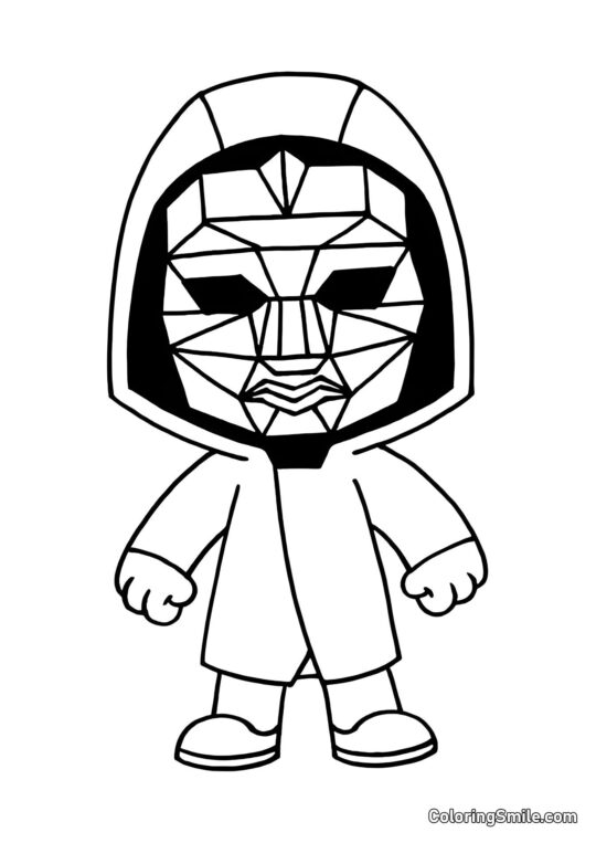 Chibi Chef fra Squid Game - Farvelægningsside