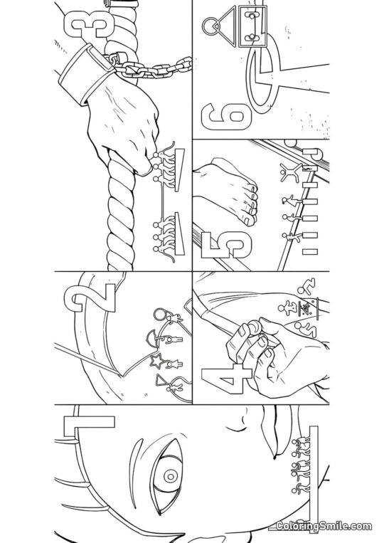 Alle Spil fra Squid Game Sæson 1 - Farvelægningsside