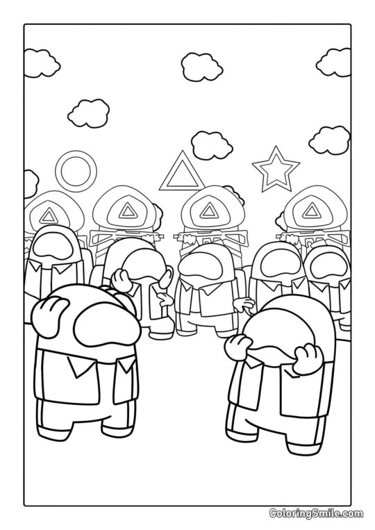 Among Us ved Squid Game - Farvelægningsside