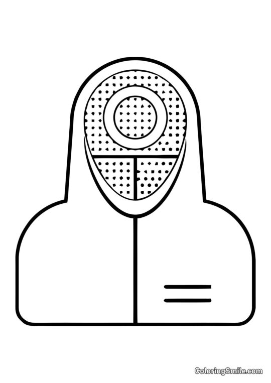 Arbejder fra Squid Game - Farvelægningsside