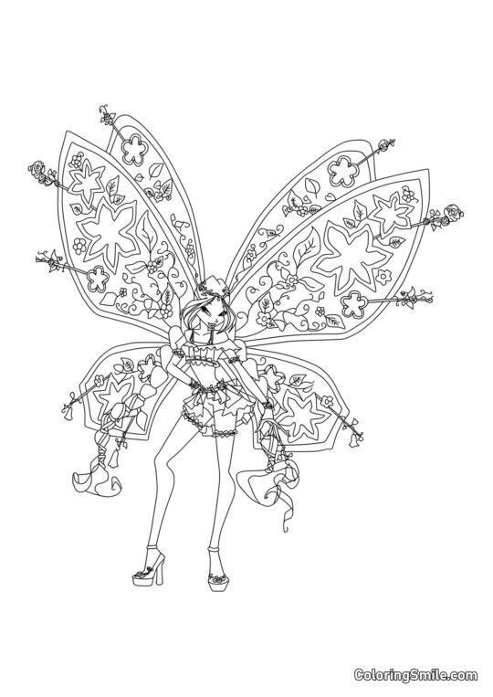Winx Flora Flyrix Winx Flora Flyrix - Farvelægningsside