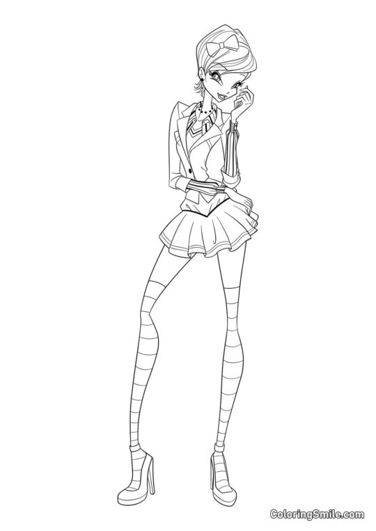 Winx Tecna Bon Ton Winx Tecna Bon Ton - Farvelægningsside