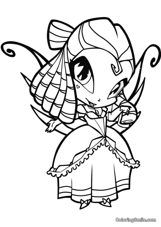 Lille Fe Melodi Lille Fe Melodi - Farvelægningsside