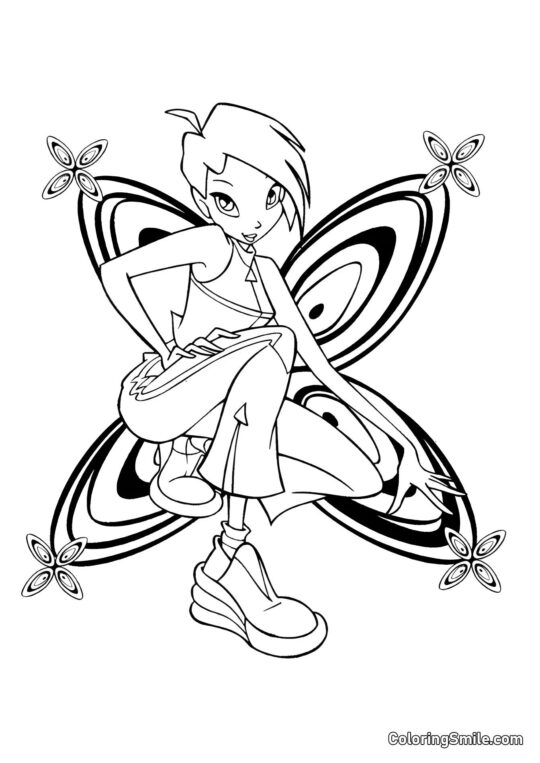 Tecna Sommerfugl Tecna Sommerfugl - Farvelægningsside