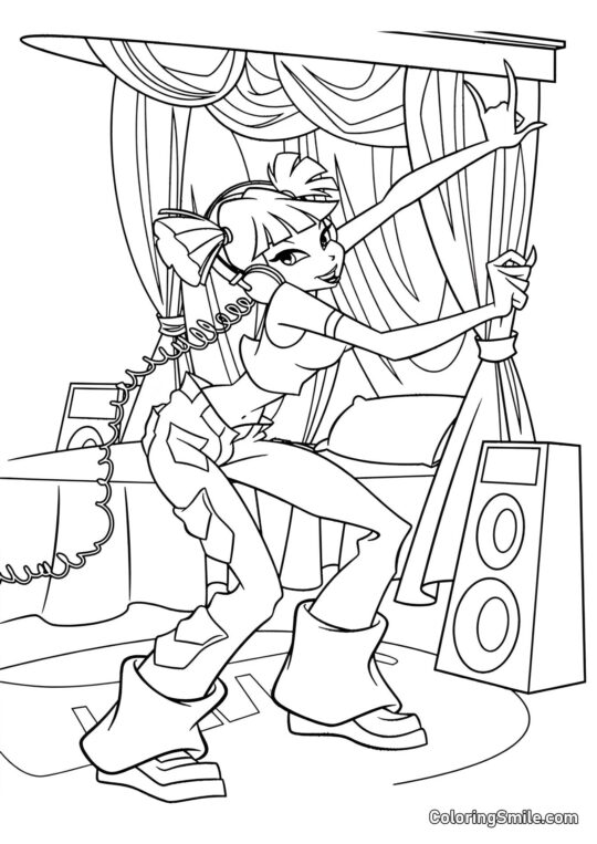 Musa Snakker i Telefonen Musa Snakker i Telefonen - Farvelægningsside