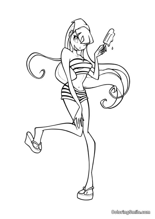 Stella med Is Stella med Is - Farvelægningsside