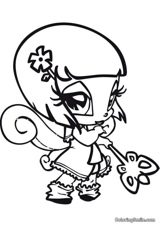 Lille Fe Lockette Lille Fe Lockette - Farvelægningsside