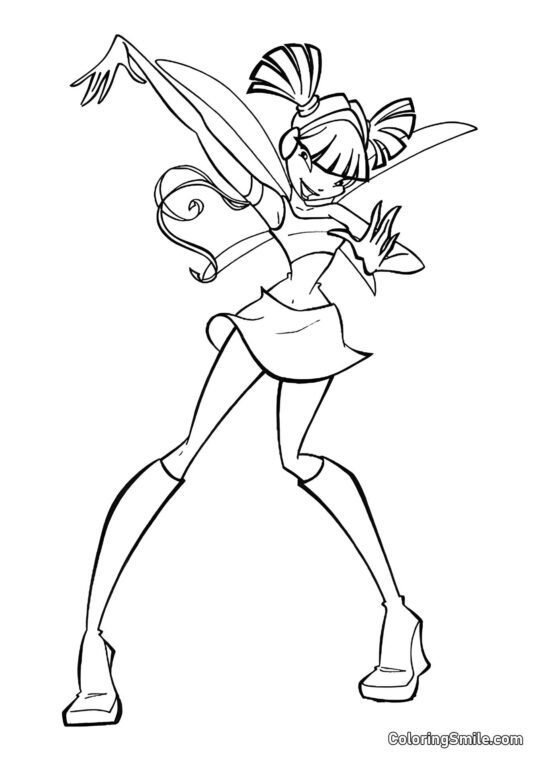 Musa Forbereder sig til Dans Musa Forbereder sig til Dans - Farvelægningsside