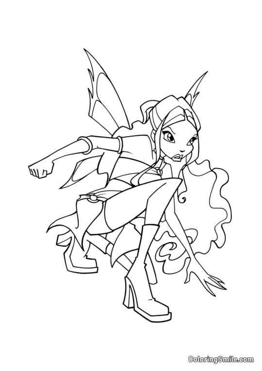 Layla Klar til at Kæmpe Layla Klar til at Kæmpe - Farvelægningsside