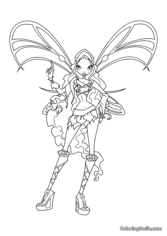 Layla Sophix Fuldlængde Layla Sophix Fuldlængde - Farvelægningsside