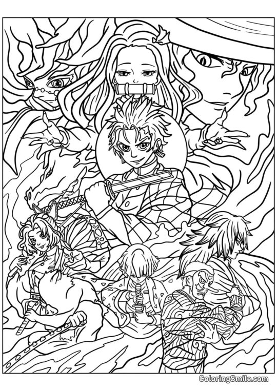 Demon Slayers Demon Slayers - Farvelægningsside