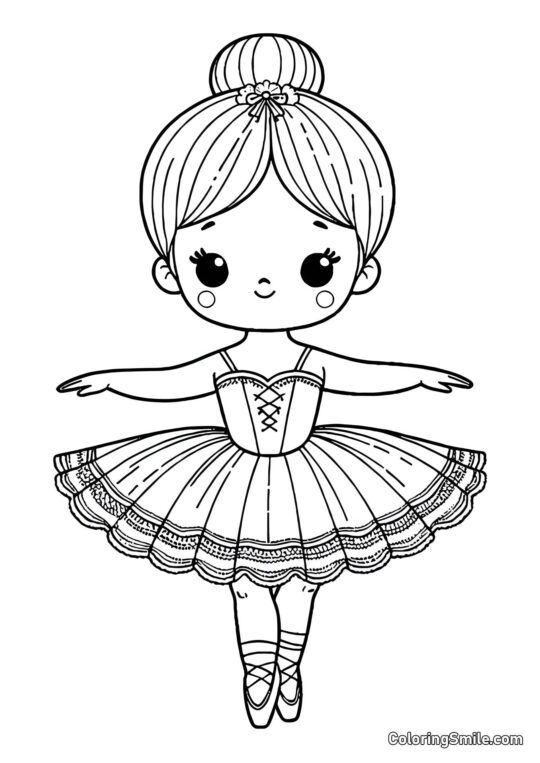 Ballerina Dukke Ballerina Dukke - Farvelægningsside