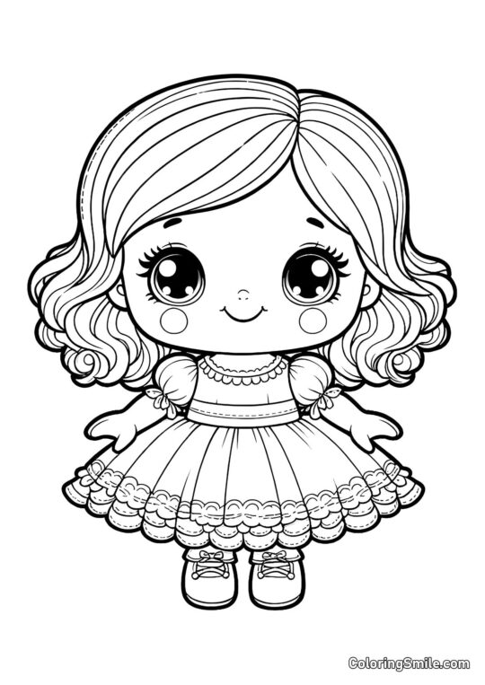 Sød Lille Dukke til Bebier Sød Lille Dukke til Bebier - Farvelægningsside