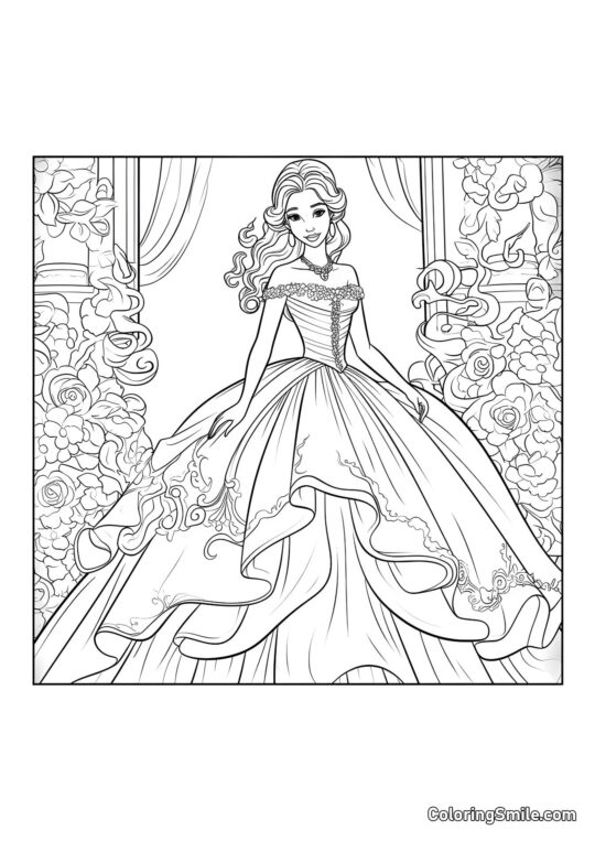 Dukke til Ballen Dukke til Ballen - Farvelægningsside