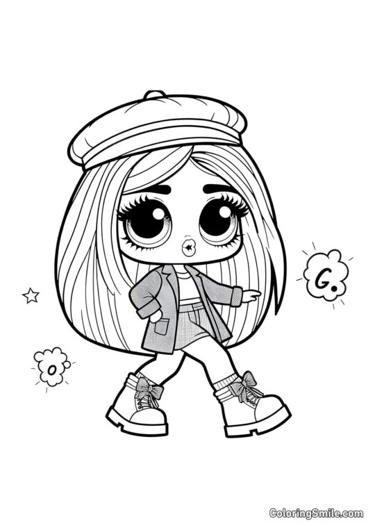 LOL Skolepige Dukke LOL Skolepige Dukke - Farvelægningsside