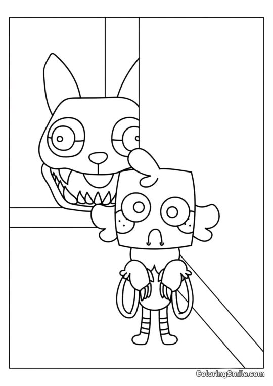 Gub og Ond Hund - Farvelægningsside