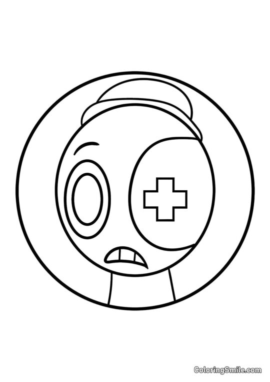 Portræt af Astro fra Dendy’s Verden - Farvelægningsside