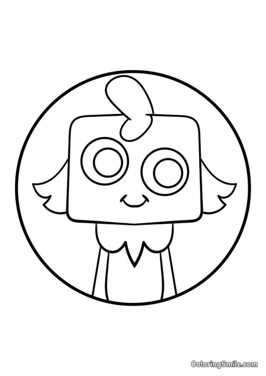 Portræt af Gub fra Dendy’s Verden - Farvelægningsside