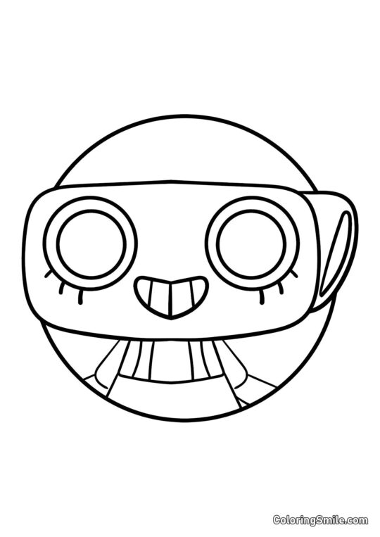 Portræt af Shelly fra Dendy’s Verden - Farvelægningsside