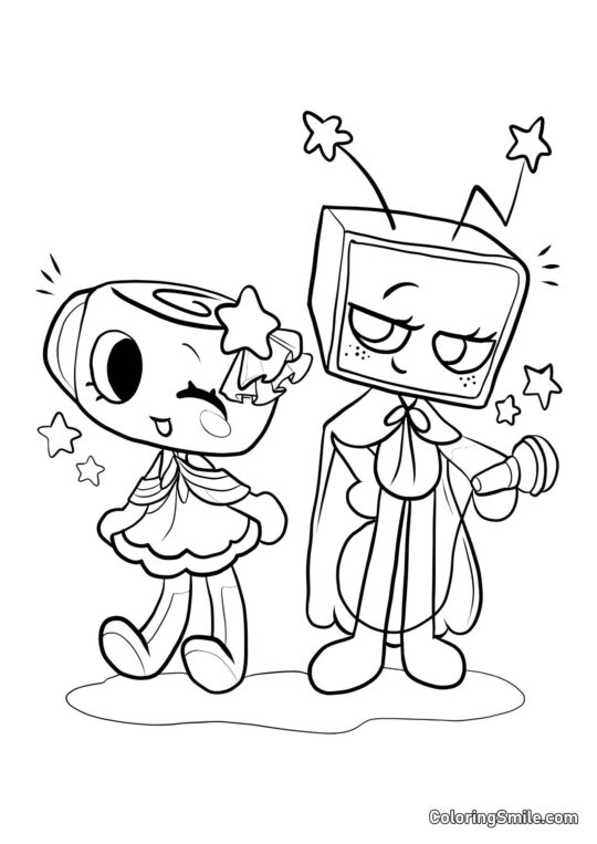 Shelly og Vi fra Dendy’s Verden - Farvelægningsside