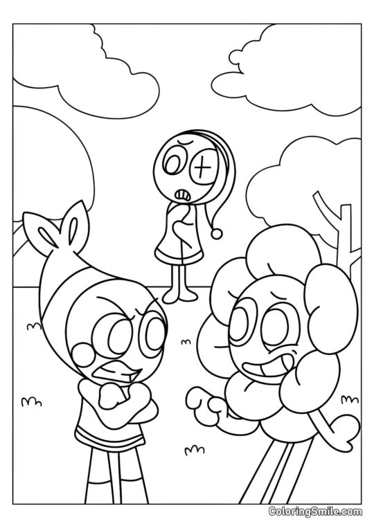 Shrimpo, Dendy og Astro - Farvelægningsside