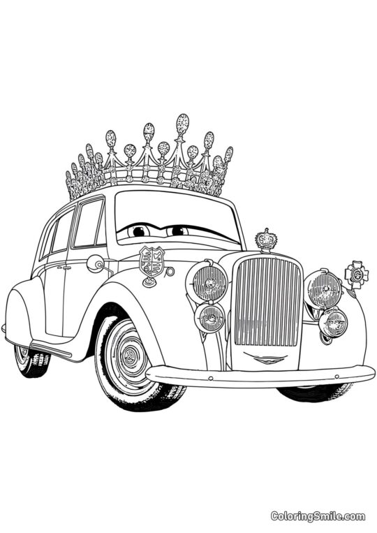 Engelsk dronning - Farvelægningsside