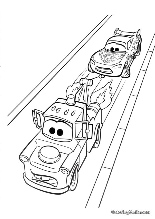 Mater med turbiner - Farvelægningsside