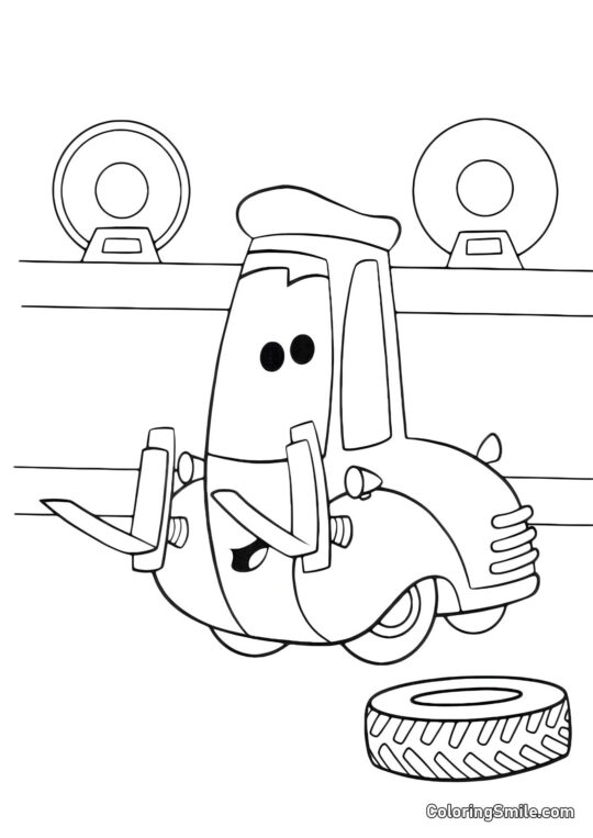 Læssibil - Farvelægningsside