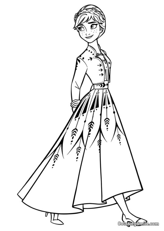 Anna den nye dronning af Arendal - Farvelægningsside