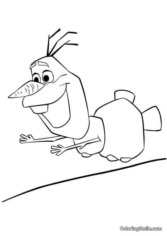 Olaf i flugt - Farvelægningsside