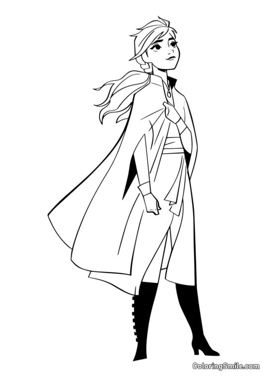 Anna fra Frozen Heart 2 - Farvelægningsside