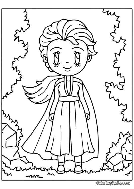 Kawaii Elsa - Farvelægningsside