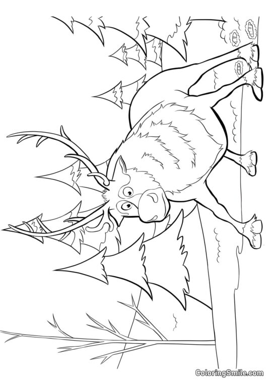 Sven på isen - Farvelægningsside